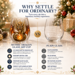 🐉✨ 3D Mythic Dragon Glass Art Cup | Luxury Raised Fantasy Glassware for Whiskey, Home Bar Décor & Legendary Gifts 🎁
