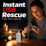 Portable Emergency Phone Charger AA Battery Powered Power Bank with LED Flashlight