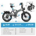 EK6 Magnesium Folding Ebike - Image 6