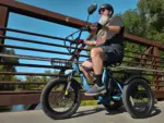 Eskute®  T300 Folding Electric Trike, Peak 1200W Brushless Motor Folding Trike 18X3.0 Fat Tire Ebike, 624Wh Removable Battery - Image 5