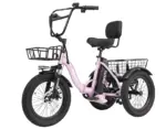 Eskute®  T300 Folding Electric Trike, Peak 1200W Brushless Motor Folding Trike 18X3.0 Fat Tire Ebike, 624Wh Removable Battery - Image 13