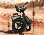 Eskute®  T300 Folding Electric Trike, Peak 1200W Brushless Motor Folding Trike 18X3.0 Fat Tire Ebike, 624Wh Removable Battery - Image 8