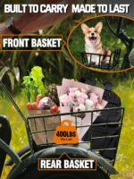 Eskute®  T300 Folding Electric Trike, Peak 1200W Brushless Motor Folding Trike 18X3.0 Fat Tire Ebike, 624Wh Removable Battery - Image 7
